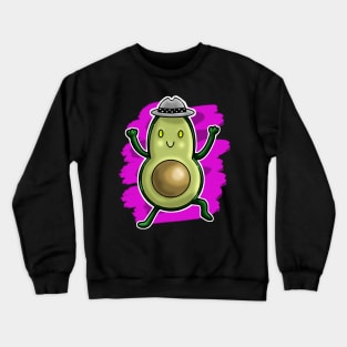 Avocado Ska SKAvocado hat funny dancing Crewneck Sweatshirt